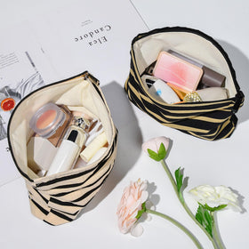 SOIDRAM makeup bag with cosmetics inside for travel