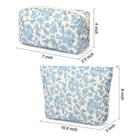 SOIDRAM Makeup Bag with zipper pulled open, showcasing contents