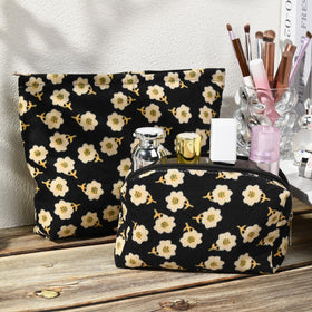 SOIDRAM makeup bags displayed on a vanity