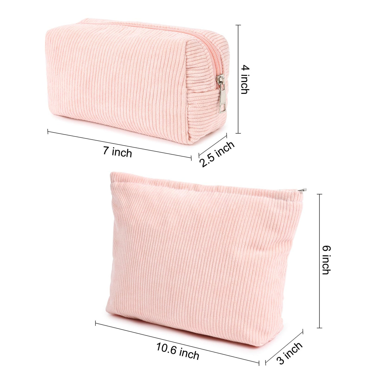SOIDRAM makeup bags open showing contents