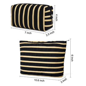 SOIDRAM makeup bags set with zipper open
