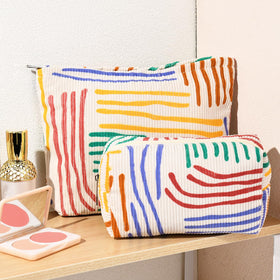 SOIDRAM portable makeup bag in a travel suitcase