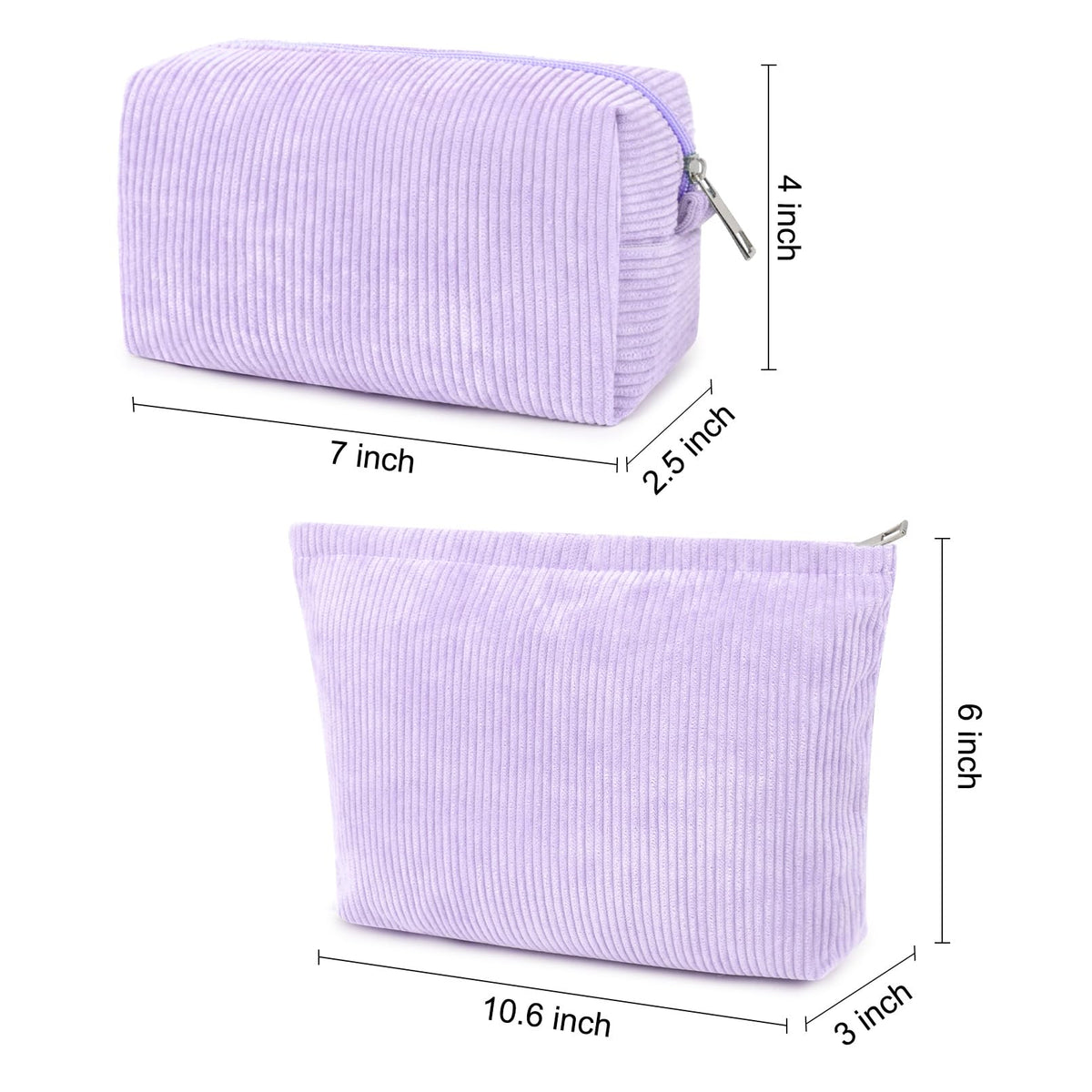 SOIDRAM small cosmetic bag in purple, side view