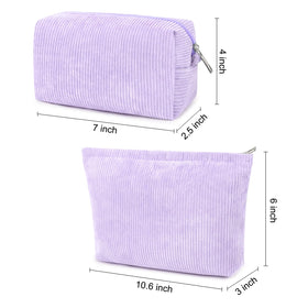 SOIDRAM small cosmetic bag in purple, side view