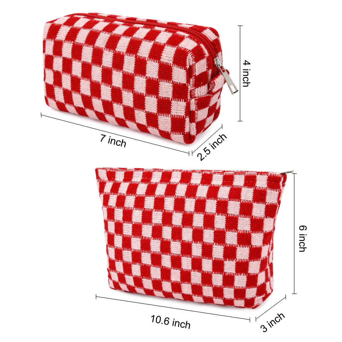 SOIDRAM small cosmetic bag side view with zipper