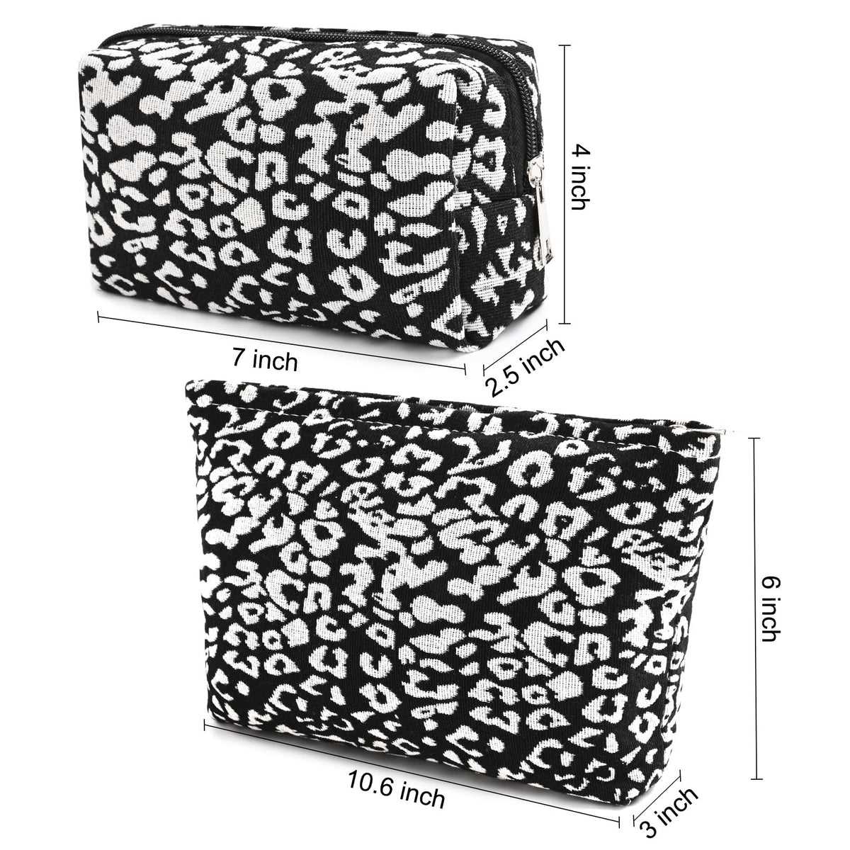 SOIDRAM small leopard print makeup bag side view