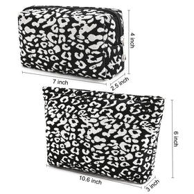 SOIDRAM small leopard print makeup bag side view