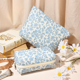 SOIDRAM small Makeup Bag, compact size with floral design