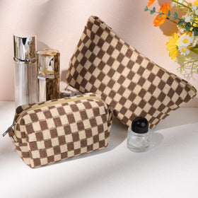 SOIDRAM small makeup bag with brushes and lipstick inside