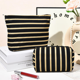 SOIDRAM small stripe makeup bag side view