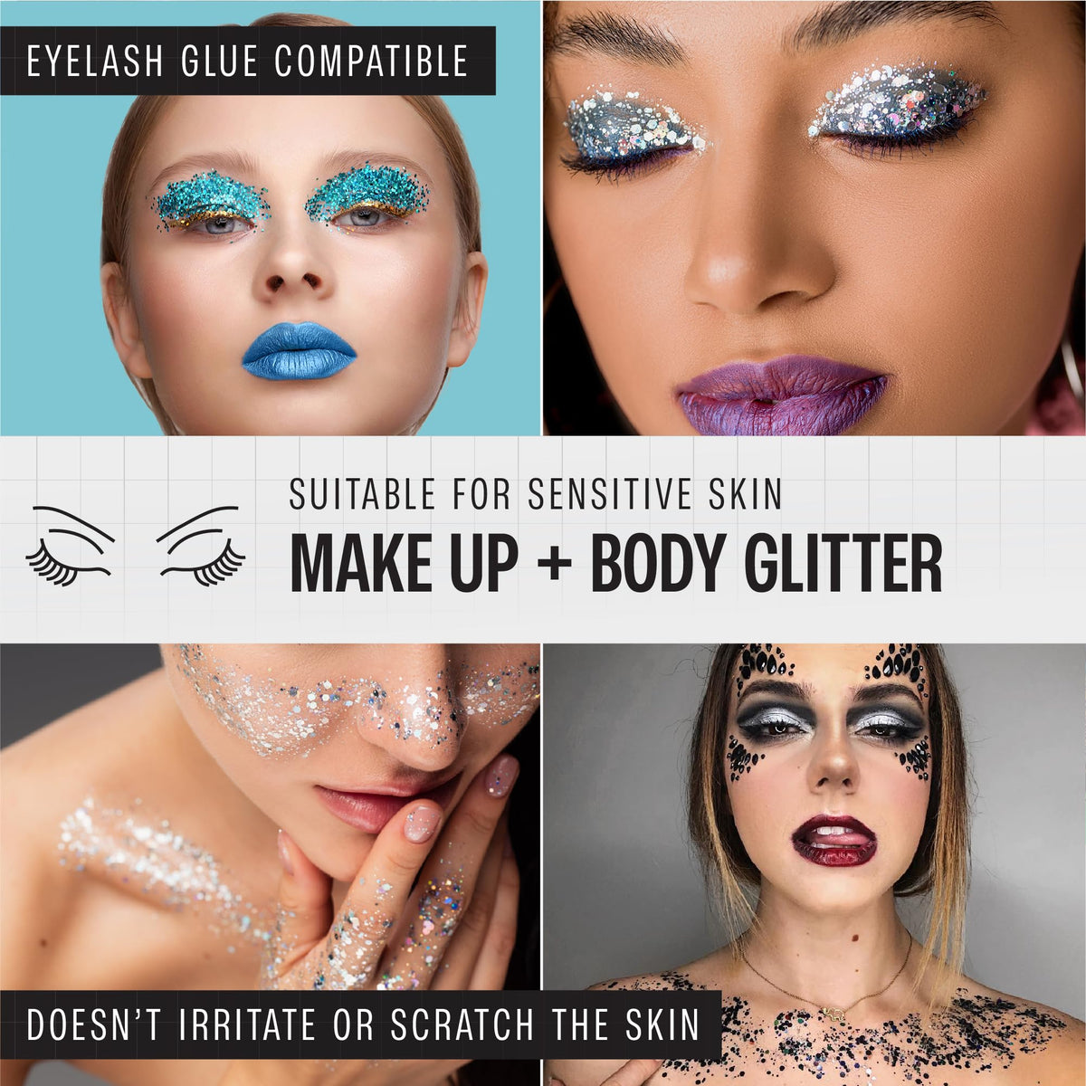 SoJourner Body Glitter Set including glitter adhesive