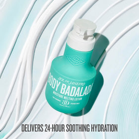 Sol de Janeiro Body Badalada Lotion with tropical background