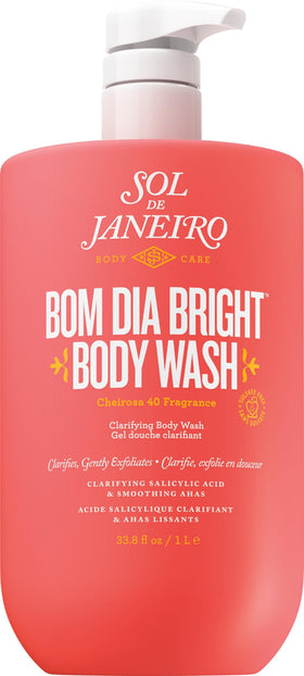 Sol de Janeiro Bom Dia Bright Body Wash 1L front view with pump
