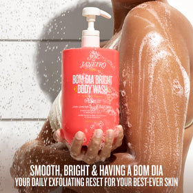 Sol de Janeiro Bom Dia Bright Body Wash being poured into hand