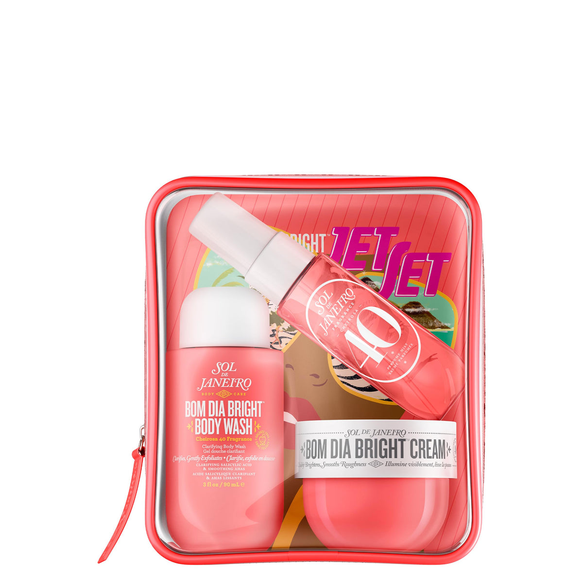 Sol de Janeiro Bom Dia Bright Jet Set travel shower kit packaging