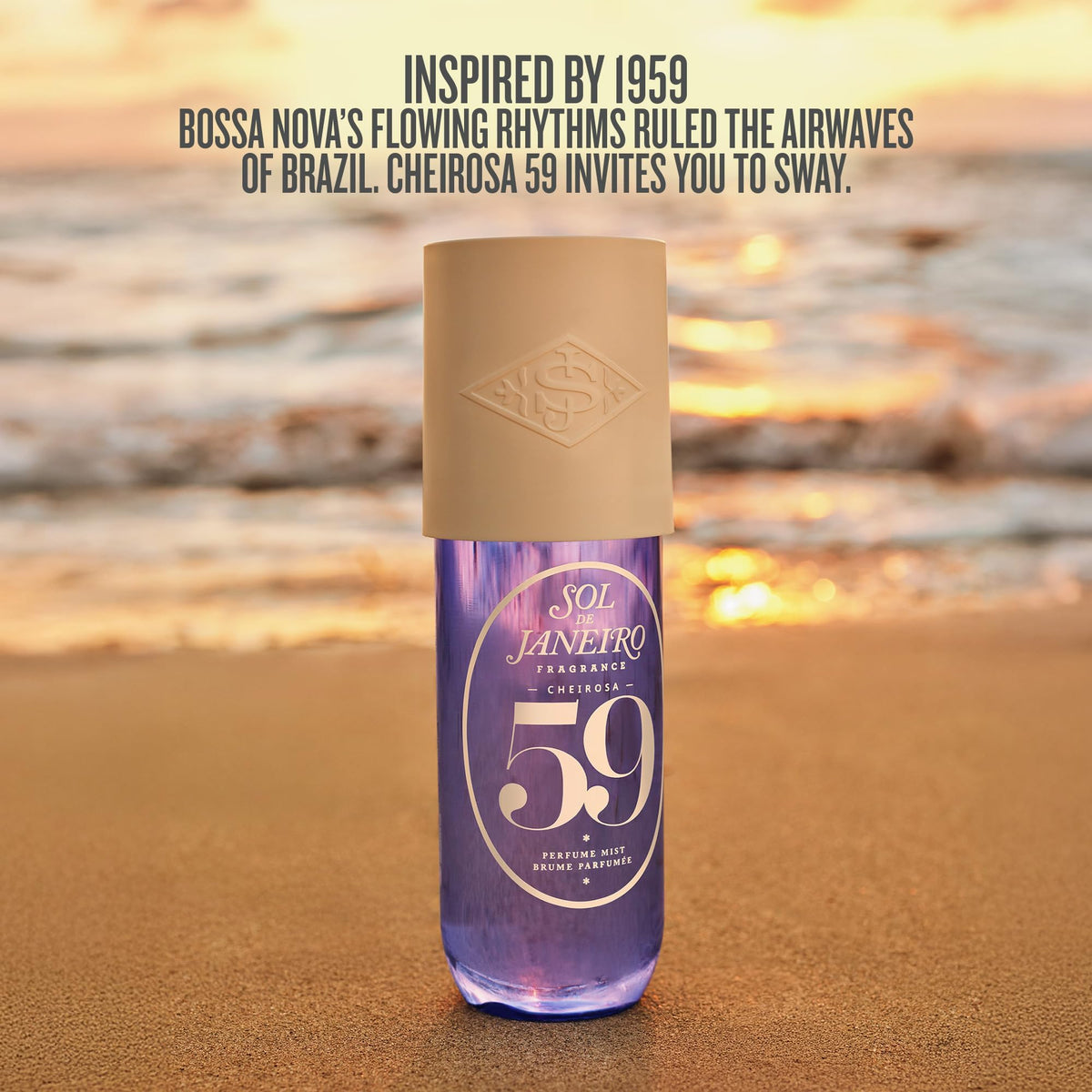 Sol de Janeiro Cheirosa 59 Hair & Body Fragrance Mist Refill 240mL on a vanity
