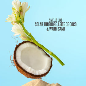 Sol de Janeiro Cheirosa 87 Hair & Body Fragrance Mist 240mL with tropical background