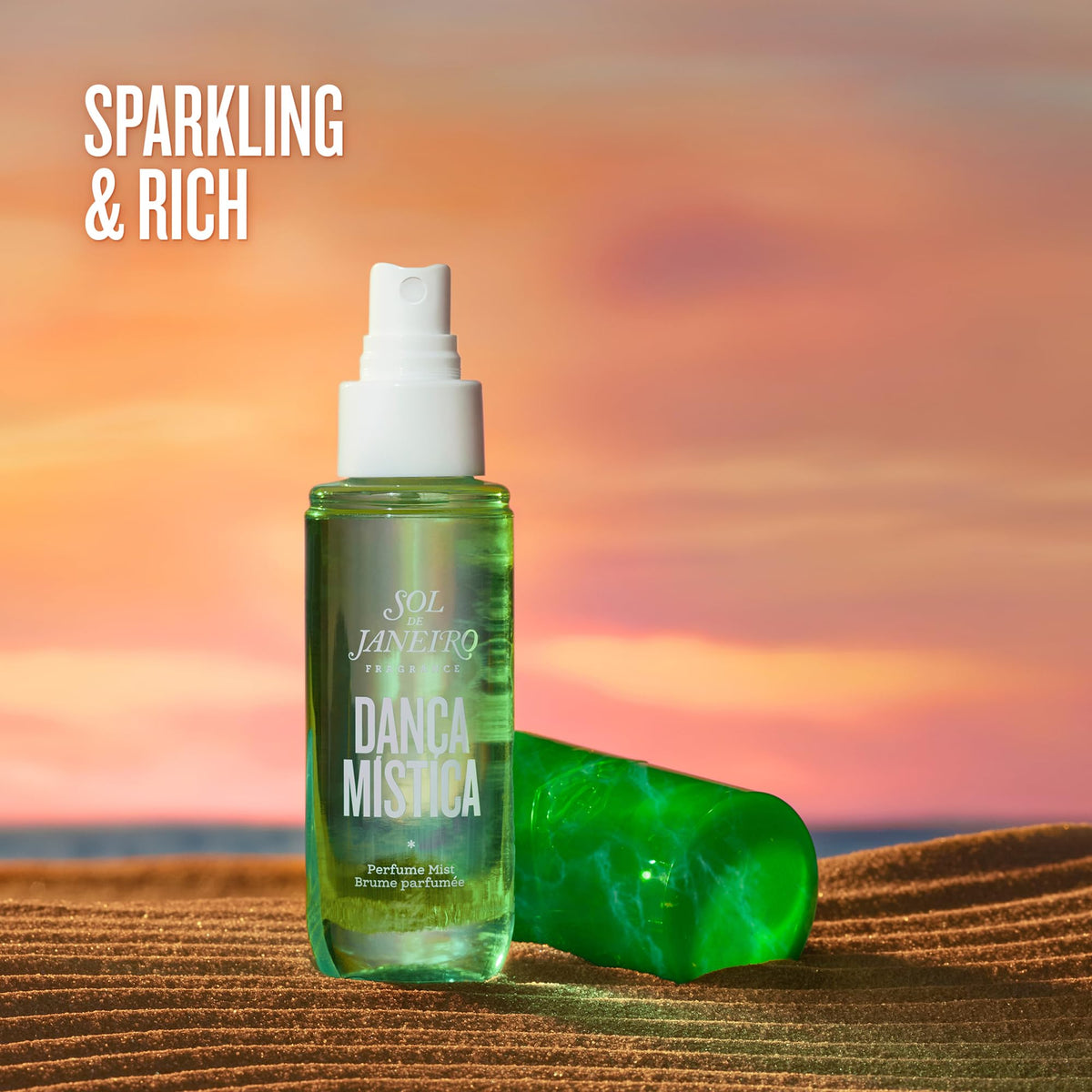 Sol de Janeiro Danca Mistica 90ml fragrance mist bottle on a table