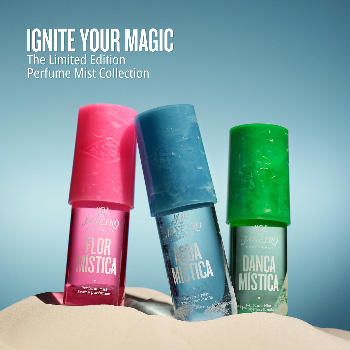 Sol de Janeiro Danca Mistica perfume mist with tropical background