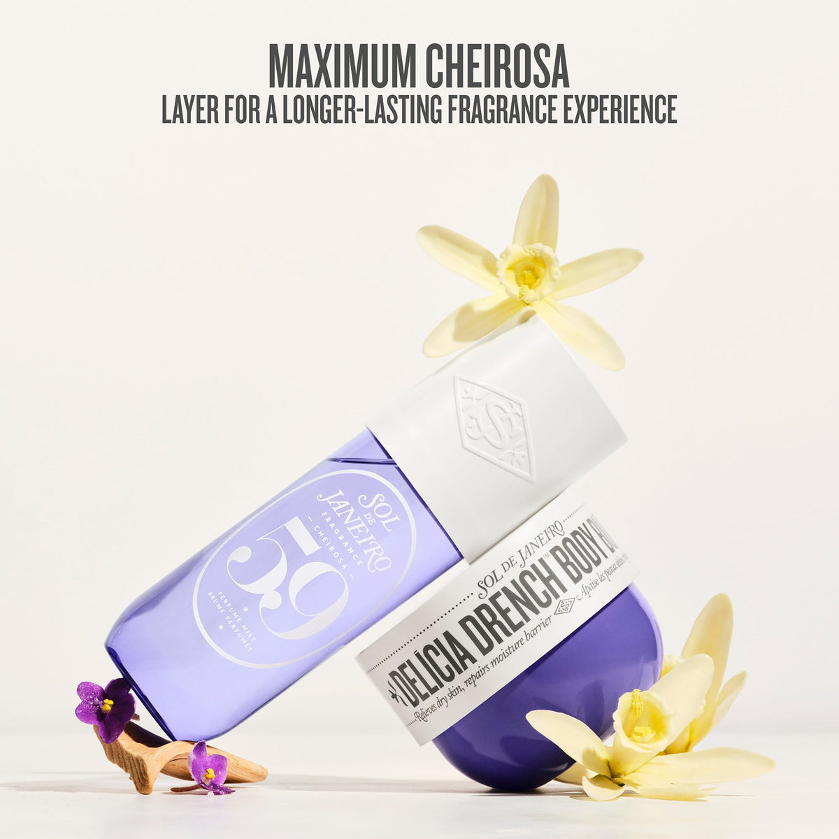 Sol de Janeiro Delicia Drench Body Butter 240mL in a lifestyle setting
