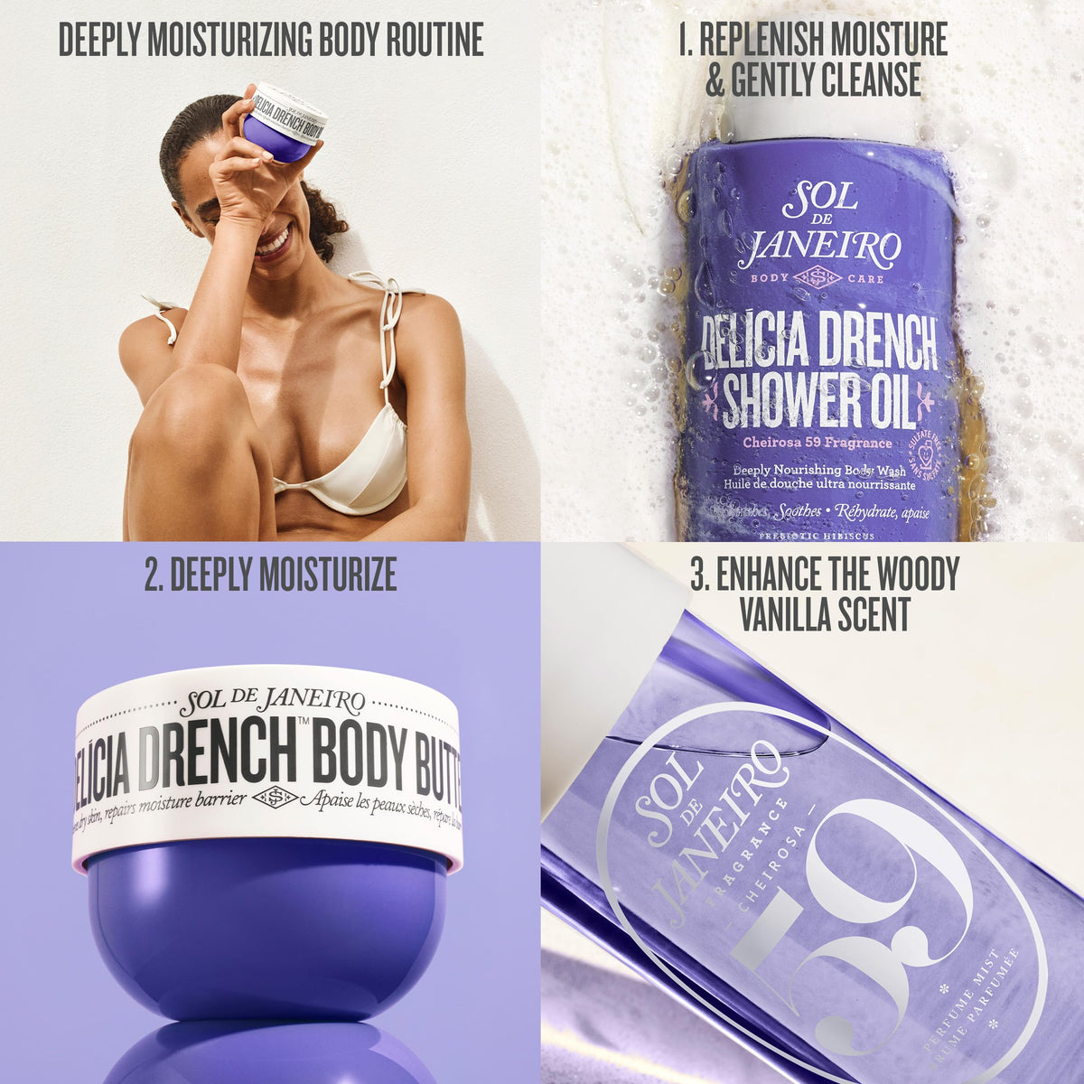Sol de Janeiro Delicia Drench Body Butter 75mL lifestyle scene