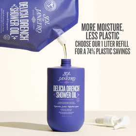 Sol de Janeiro Delícia Drench Shower Oil 1L with other body care products
