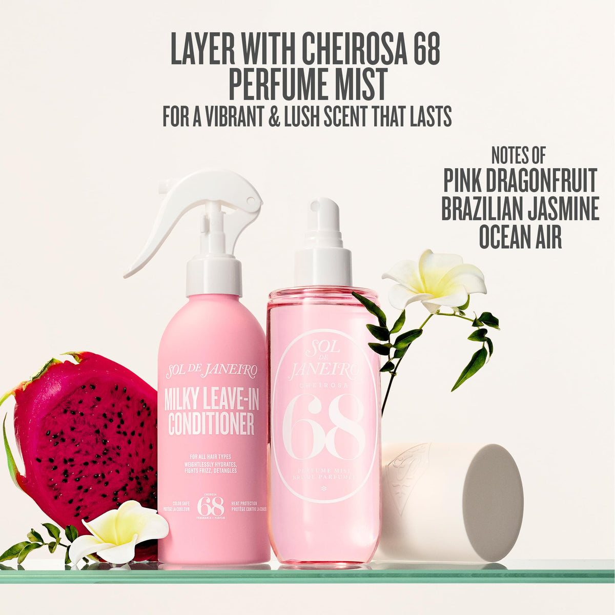 Sol de Janeiro Milky Leave-In Conditioner with styling tools