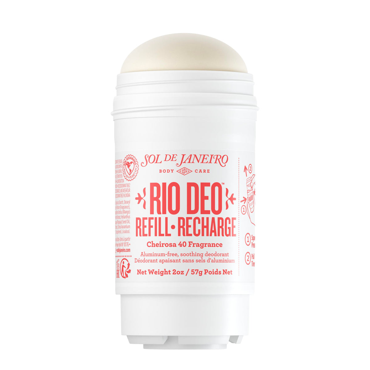 Sol de Janeiro Rio Deo Cheirosa 40 Deodorant Refill Cartridge front view