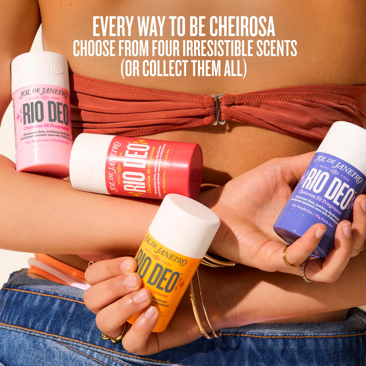 Sol de Janeiro Rio Deo deodorant on a bathroom counter