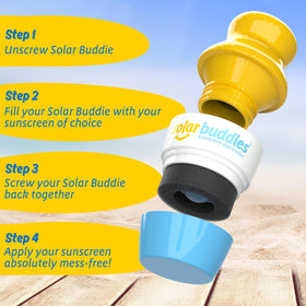 Solar Buddies Sunscreen Applicator filled with sunscreen