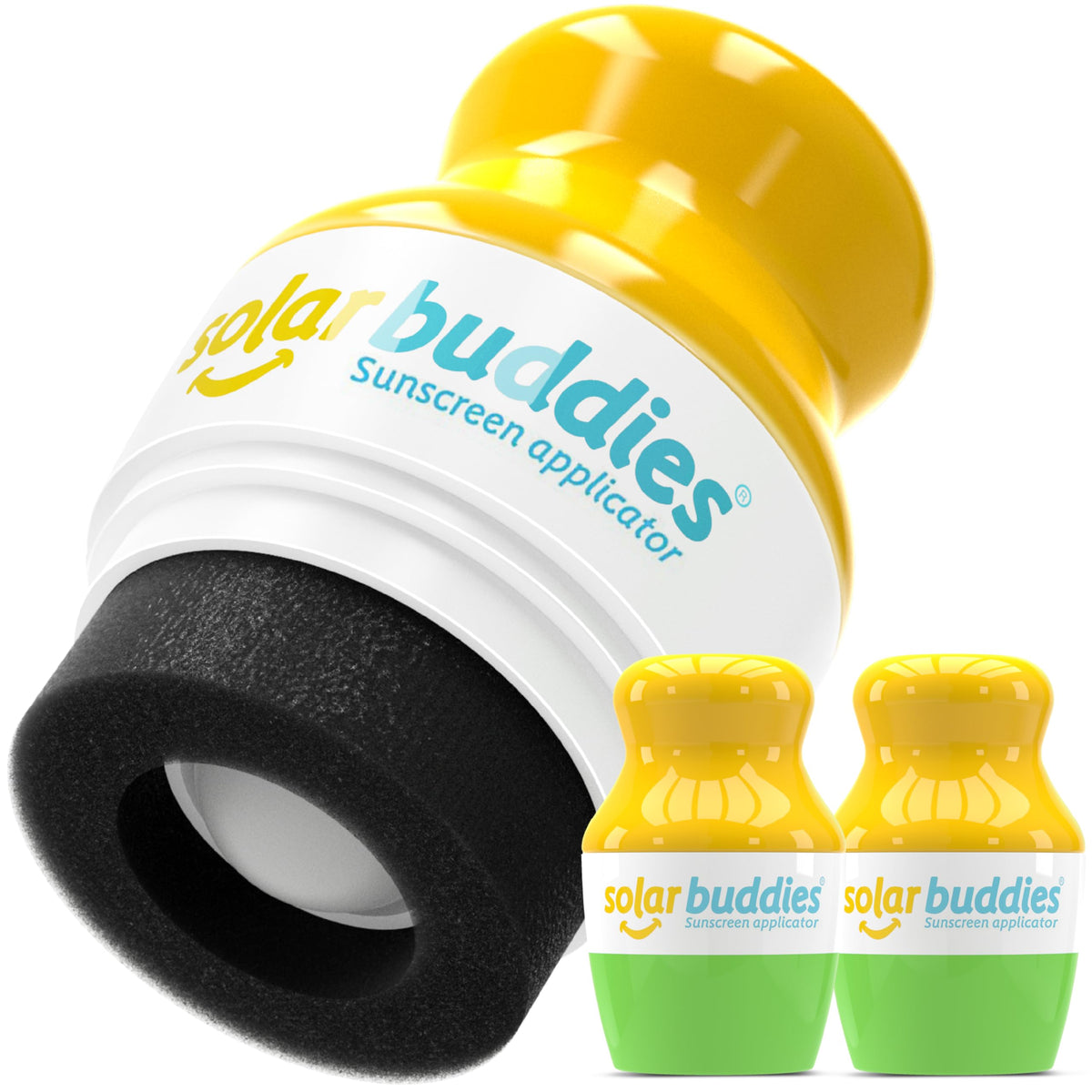 Solar Buddies Sunscreen Applicator front view in green