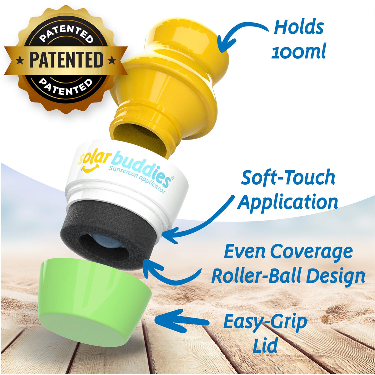 Solar Buddies Sunscreen Applicator with sponge head close-up