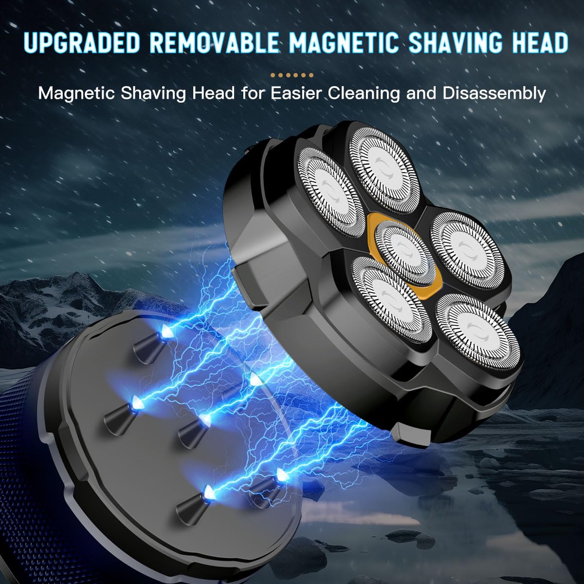 Solimpia head shaver side view highlighting Type-C charging port