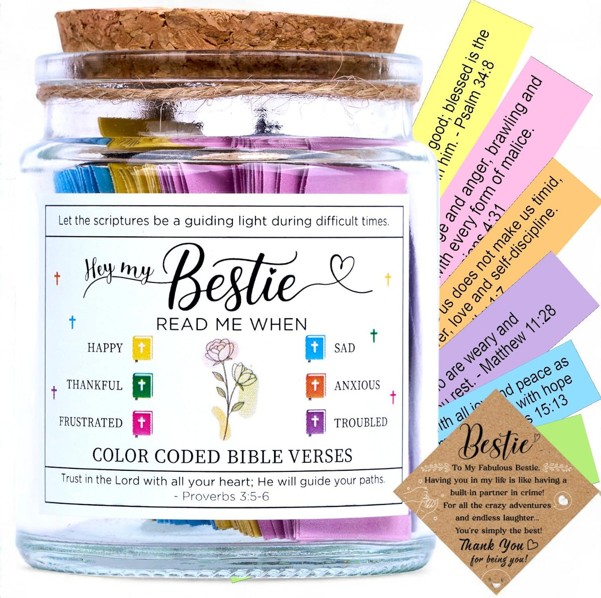 SOLMAYCO Bible Verse Jar front view with 92 scripture cards