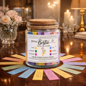SOLMAYCO Bible Verse Jar open showing scripture cards