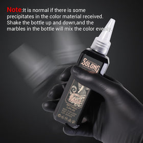 Solong Tattoo Black Tattoo Ink 3.3oz application example