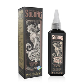 Solong Tattoo Black Tattoo Ink 3.3oz front view