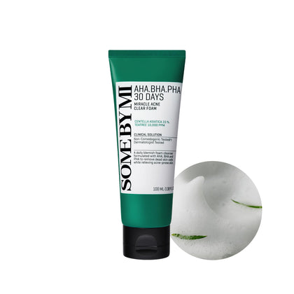 SOME BY MI AHA BHA PHA 30 Days Miracle Acne Clear Foam front view