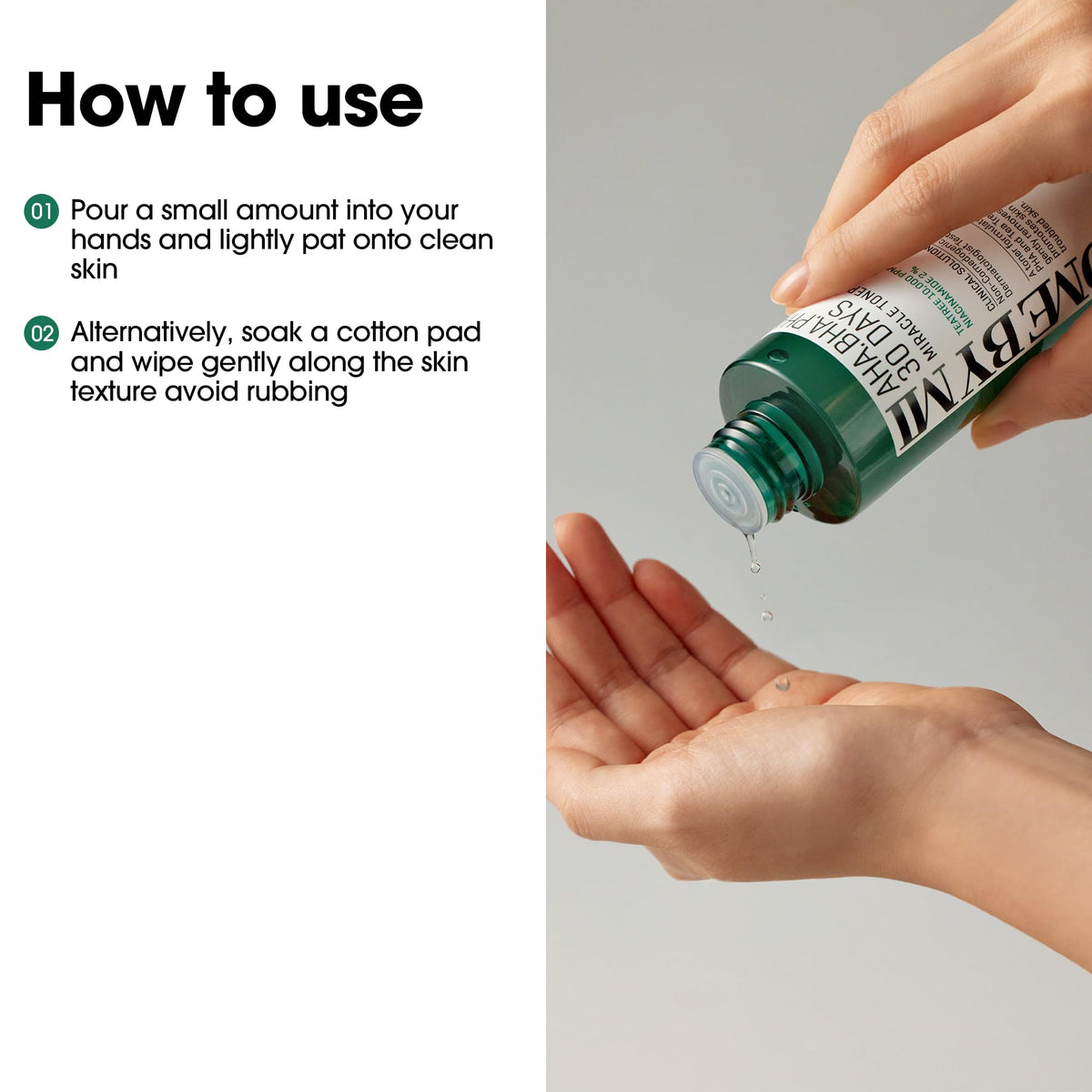 SOME BY MI AHA BHA PHA 30 Days Miracle Toner in bathroom setting