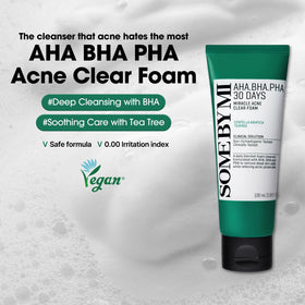 SOME BY MI AHA BHA PHA Acne Clear Foam bottle side view