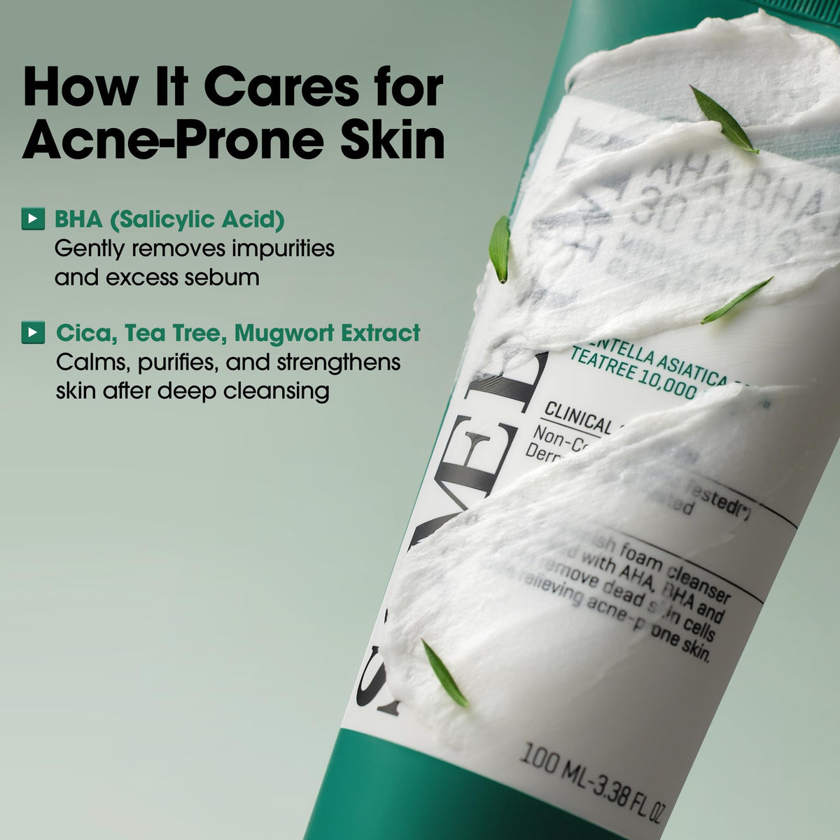 SOME BY MI AHA BHA PHA Acne Clear Foam with foam texture