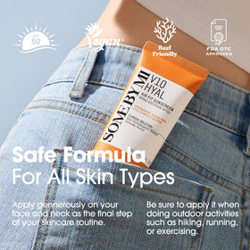SOME BY MI V10 Hyal Air Fit Sunscreen SPF 50 in lifestyle setting