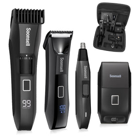 Soonsell 4-in-1 Men's Grooming Kit with all components displayed