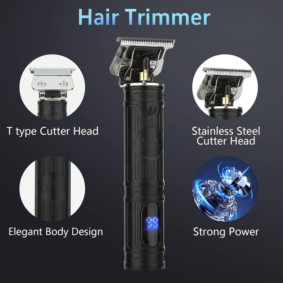 Soonsell hair trimmer with LED display