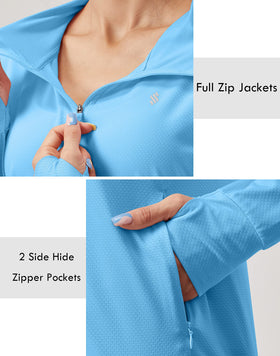 Soothfeel Women's sun protection jacket displayed outdoors
