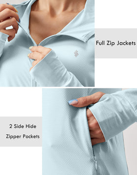 Soothfeel Women's sun shirt in outdoor hiking setting