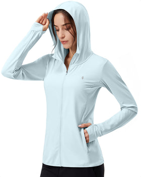 Soothfeel Women's UPF 50+ Sun Protection Hoodie Jacket front view