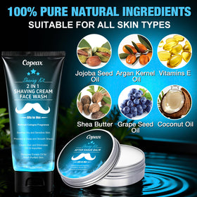 Soothing after shave balm in jar