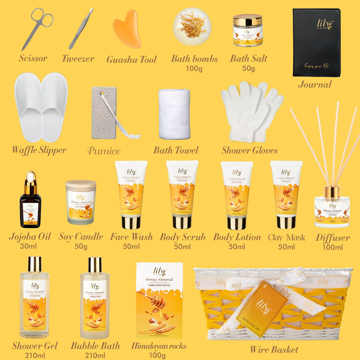 Soothing bubble bath included in LILY ROY Spa Gift Set