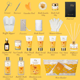 Soothing bubble bath included in LILY ROY Spa Gift Set